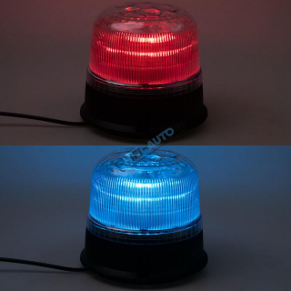 LED maják, 12-24V, modro-červený, magnet, ECE R65