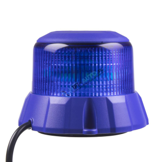 Robustný modrý LED maják, modrý hliník, 48W, ECE R65