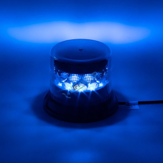 PROFI LED maják 12-24V 24x3W modrý číry 133x110mm, ECE R65