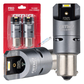FULL CANBUS PRO BA15S P21W LED žiarovka 2x1860SMD biela 12V 24V