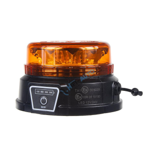 AKU LED maják, 12x3W oranžový, magnet, ECE R10, R65