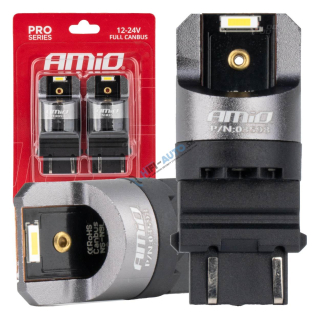 LED žiarovka FULL CANBUS PRO P27/7W 2x3157 SMD biele 12V 24V