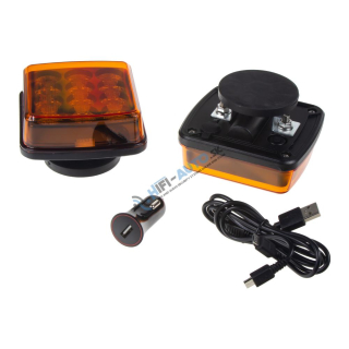 LED výstražné svetlo, oranžové, ECE R10, R65, set 2ks