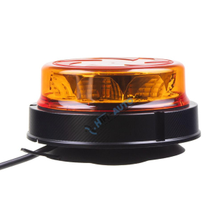 LED maják, 12-24V, 16x1W oranžový, magnet, ECE R65