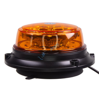 LED maják, 12-24V, 12x1W oranžový, magnet, ECE R65