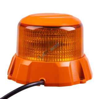 Robustný oranžový LED maják, oranž.hliník, 48W, ECE R65