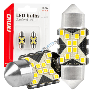 LED žiarovka CANBUS 12SMD Festoon C5W 2016 31mm White 12/24V