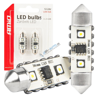 LED žiarovka CANBUS 12SMD Festoon C5W 3838 36mm White 12/24V