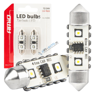 LED žiarovka CANBUS 12SMD Festoon C5W 3838 41mm White 12/24V