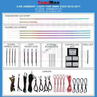 Ambientné osvetlenie BMW X3/X4 2012-2017