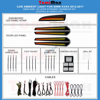 Ambientné osvetlenie BMW X3/X4 2012-2017
