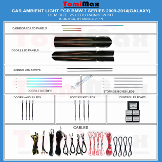 Ambientné osvetlenie BMW 7 Galaxy 2009-2014