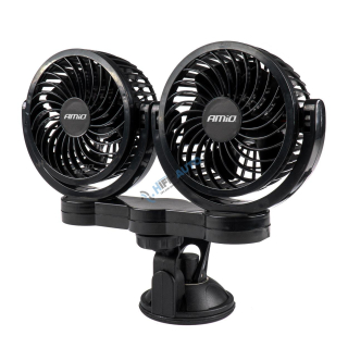 Ventilátor do auta s prísavkou 2x4" 24V