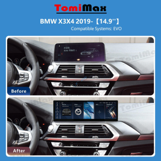 ANDROID 14, 14,9" BMW X3,X4, 2019 autorádio