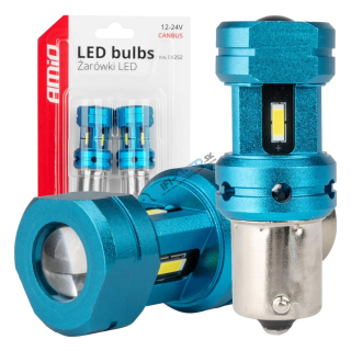 CANBUS LED žiarovka 1156 BA15S P21W R10W R5W 4SMD 1860 Biele 12V 24V