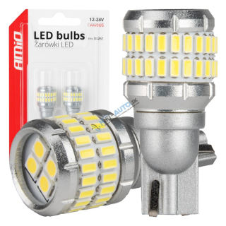 LED žiarovka CANBUS T15 W16W 48SMD 4SMD 3014 3030 Biela 12V 24V