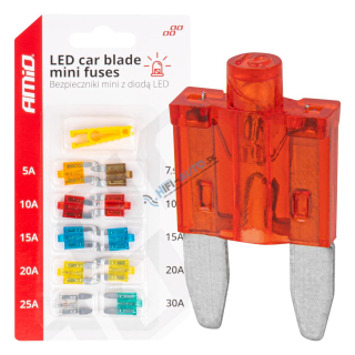 Autopoistky nožové mini s led diódou 10 ks 