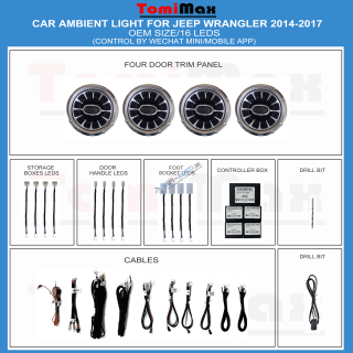 Ambientné osvetlenie Jeep Wranger Rubicon 2014-2017