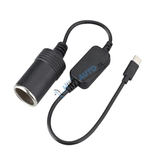Redukcia s meničom napätia USB-C/CL zásuvka - 5V/12V, 1A