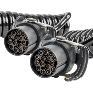 Špirálový kábel TIR 2x 15 PIN 5m 24V