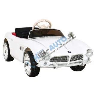 BMW 507 Retro elektrické auto pre deti Biely roadster