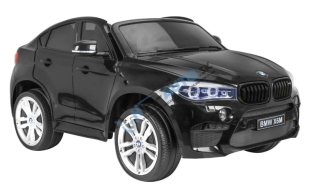 BMW X6M XXL pre 2 deti Čierne SUV + Diaľkové ovládanie + Ekokoža