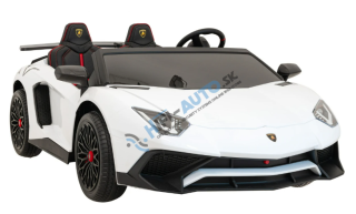 Lamborghini Aventador SV Batériové odrážadlo pre 2 deti biele