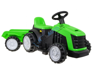 Traktor s prívesom zelený