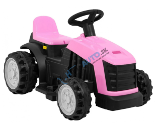 Traktor s prívesom ružový