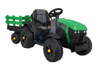 Titánový traktor s prívesom zelený