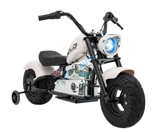 Elektrická motorka Chopper Warrior – biela
