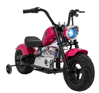Elektrická motorka Chopper Warrior – ružová