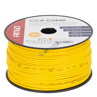 Jednožilový vodič reproduktora CCA 1x0.75mm2 100m 3.75A 12/230V