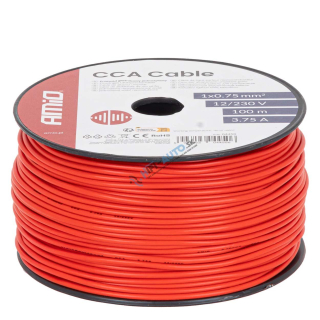 Jednožilový vodič reproduktora CCA 1x0.75mm2 100m 3.75A 12/230V