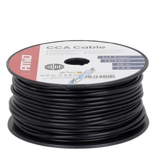 Jednožilový vodič reproduktora CCA 1x1.5mm2 50m 7.5A 12/230V