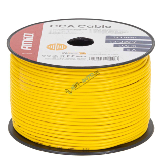 Jednožilový vodič reproduktora CCA 1x1mm2 100m 5A 12/230V