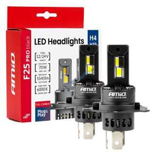 LED prestavbová sada Séria F25 PRO BLACK FULL CANBUS H4 H19 70W