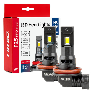 LED prestavbová sada Séria F25 PRO BLACK FULL CANBUS H8 H9 H11 H16 68W