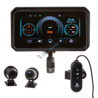 Monitor 6" na motocykel s Apple CarPlay, Android auto, Bluetooth, DVR, GPS