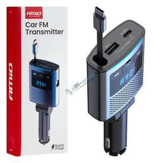 FM transmitter 1×USB-A 1×USB-C 12/24V