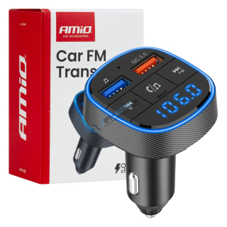 FM transmitter 2×USB-A 12/24V