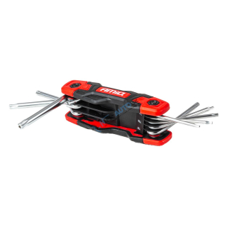 Torx kľúče, skladacie, 8ks, CRV