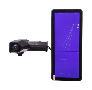 AHD kamerový set s monitorom 12,3", dvojitá kamera na ramene, DVR, ľavá strana