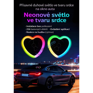 LED ambientné osvetlenie RGB "SRDCE", bluetooth