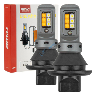 LED denné svetlá 2v1 s integrovaným smerovým svetlom 1156 3535 12SMD 12/24V