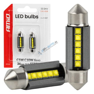 LED žiarovky CANBUS 2525 6SMD White 12/24V