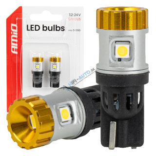 LED žiarovky CANBUS T10 3030 4SMD + 3020 1SMD White 12/24V