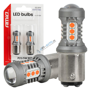 LED žiarovky STANDARD BAY15D P21/5W 3030 15SMD Red 12/24V
