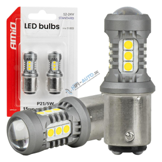 LED žiarovky STANDARD BAY15D P21/5W 3030 15SMD White 12/24V