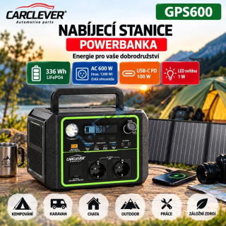 Nabíjacia stanica CARCLEVER - powerbanka, 336 Wh, AC-600W